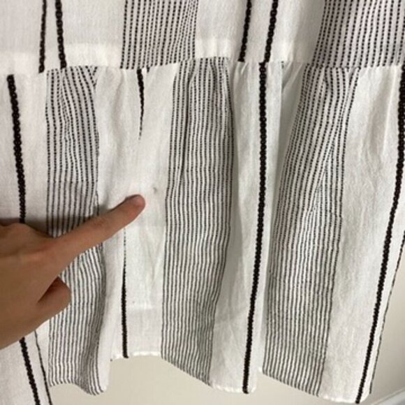 Sundry for Evereve The Everyday Dress Black and White Striped Tiered Womens 1 - Picture 4 of 7